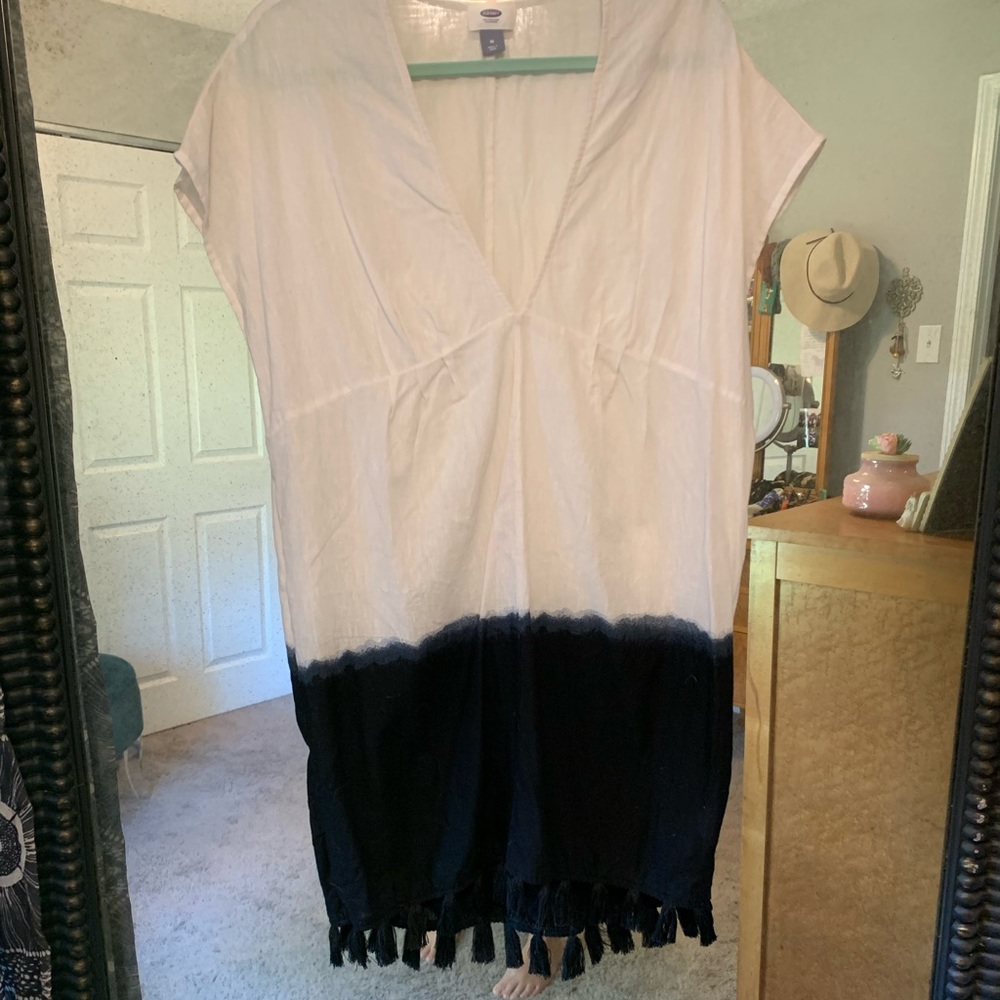 White, Blue & Black Ombré Cover Up